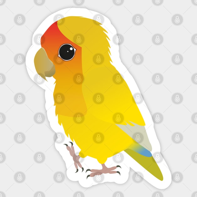 Cute yellow peach faced lovebird Sticker by Bwiselizzy